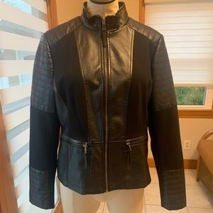 Black leather jacket